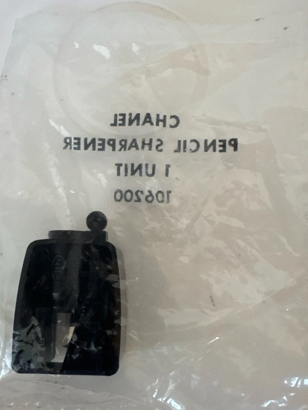 CHANEL Black Pencil Sharpener with Logo with cleanup pick new